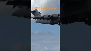 C17 Globemaster Landing Leeuwarden Airbase shorts [upl. by Arahsak]