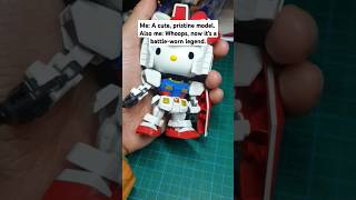 Weathering my SD Hello Kitty Gundam gunpla modelkit bandai [upl. by God]