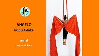 Tessuto aereo figura angelo in nodo amaca AAT1 Aerial Silk angel pose in hammock knot AAT1 [upl. by Elburt]