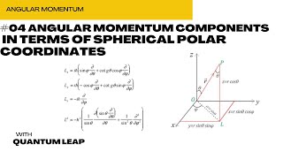 04 Angular momentum components in terms of the spherical polar coordinates [upl. by Ruckman]