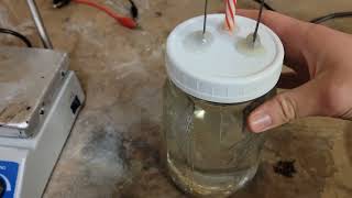 APCP propellant Perchlorate from salt part one Setting up for electrolysis [upl. by Ythomit958]