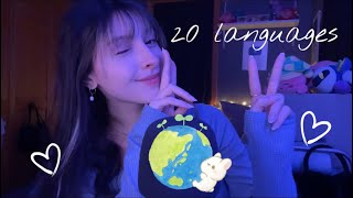 ASMR in 20 Languages 🌎  trigger word assortment 200k special [upl. by Tehr]