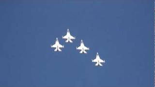 USAF Thunderbirds Diamond Loop on Takeoff [upl. by Vanderhoek4]