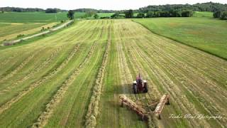 International Harvester Farmall 1206 Raking Hay [upl. by Robillard]