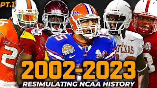 I Reset College Football To 2002 and ReSimulated HISTORY  Chapter 1 NCAA 24 [upl. by Lleinad850]