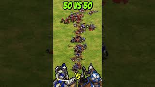 50 Elite Cataphracts vs 50 Elite Konniks AoE2 Shorts ageofempires gaming [upl. by Bohner]