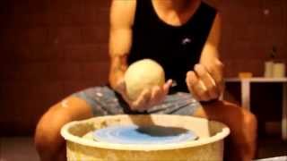 Pottery  How to Center Clay When the Clay Falls off the Bat [upl. by Santoro264]