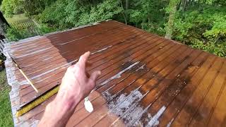 killing rust Phosphoric acid 40 mix test on metal roof PT1 [upl. by Reid]