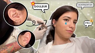 JE ME PERCE LES OREILLES AVEC VOUS  Tragus Lobe  Douleur prix [upl. by Bobker]