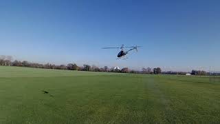 Pylon pick up flight training with an old technology Skyfox Vario Helicopter [upl. by Patience]