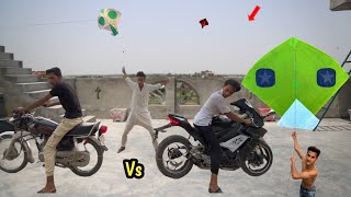 Kite Flying amp Havey Bike Vs Honda Challenge [upl. by Alig]