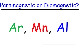 Paramagnetic amp Diamagnetic Elements  Paired amp Unpaired Electrons [upl. by Groot]