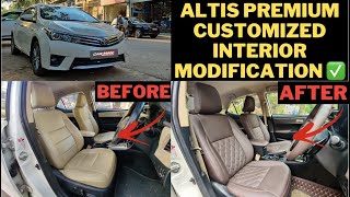 Old COROLLA ALTIS Modified with Customised LUXURY Coffee Interior ✨ Full RESTORATION✅ CAR MAN INDIA [upl. by Ashman]