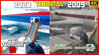 MW2 2009 vs MW3 2023 Comparison  Terminal Map 4K Ultra [upl. by Beisel971]