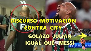 ENFADO FELIPE MELO antes de VS CITY  GOLAZO PECHO a lo MESSI de JULIÁN ÁLVAREZ vs FLUMINENSE [upl. by Erreit]