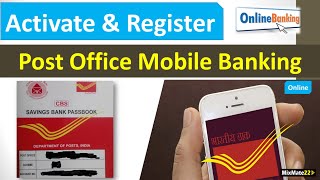 How to activate amp register Post office saving bank mobile banking  POSB Online Banking  India Post [upl. by Lannie]