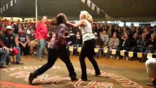 3 women tent fight  Outback Fight Club  Mt Isa 2015 [upl. by Arodoeht594]