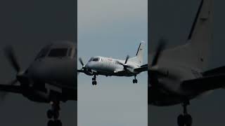 RAFAvia Saab 340A Lands at Frankfurt Airport  Arrival from Polish Military Base Rzeszow 🛬✈️ [upl. by Vivl723]