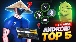 TOP 5 Most Important Settings⚙️For Android phone 📲  Free Fire Headshot Settings ⚙️  M1NX🖤 [upl. by Sup]