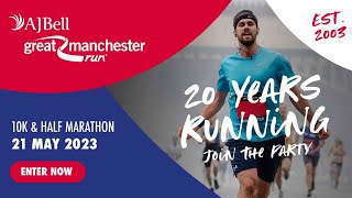 AJ Bell Great Manchester Run 2023  Celebrate 20 Years Running [upl. by Haran494]