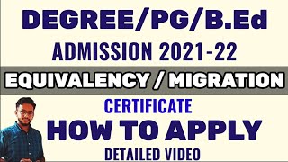 EQUIVALENCY MIGRATION CERTIFICATE  HOW TO APPLY  DETAILED VIDEO  KERALA [upl. by Royce]