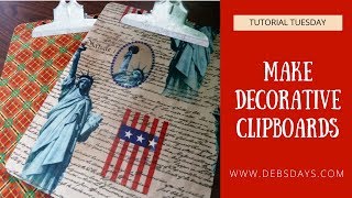 How to Turn Plain Clipboards into FabricCovered Decorative Clipboards [upl. by Siva]