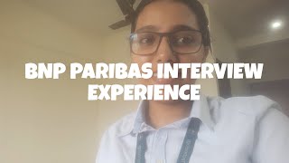 BNP Paribas  Technical Interview Experience  Fresher [upl. by Okimat561]