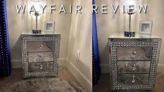 I ORDERED GLAM MIRRORED NIGHT STANDS FROM WAYFAIR  VERY HONEST WAYFAIR REVIEW [upl. by Eeneg]