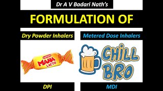 Formulation Of Dry Powder Inhaler DPI amp Metered Dose Inhaler MDI [upl. by Ymmij]