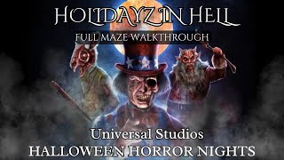 Holidays In Hell  Halloween Horror Nights 2023  Universal Studios Hollywood FULL MAZE WALK THROUGH [upl. by Iniretake]