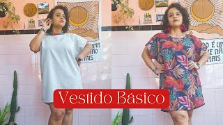 Como Fazer o Vestido Básico Tutorial de Costura Fácil  PDF com esquema da modelagem GRÁTIS [upl. by Yeoz95]