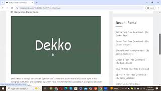 How to Download and Install Dekko Font Free Download trending shorts [upl. by Conan]