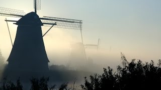 HOLLAND Kinderdijk  Windmills in winter [upl. by Dryfoos]