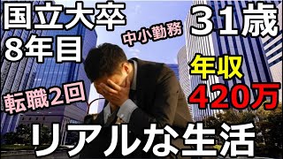 【年収公開】転職2回大卒8年目 アラサー会社員のリアルな生活を公開【中小企業】 [upl. by Anitrak]