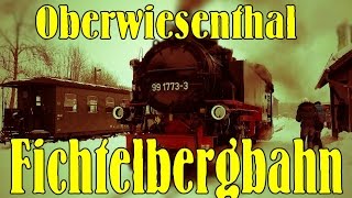 Fichtelbergbahn Oberwiesenthal Vorbereitung und Abfahrt eines Zuges Jan 2017 [upl. by Ahseikal]