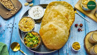 Halwa Puri with Aloo Chanay Recipe by SooperChef Pakistani Nashta Platter [upl. by Airamzul]