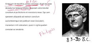 LatinPerDiem Latin Lessons Cicero In Marcum Antonium 1 [upl. by Anoyk791]