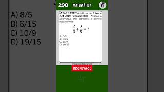 ✔ QUESTÃO DE MATEMÁTICA PARA CONCURSO shorts concurso concursospúblicos concursos simulado [upl. by Charley]