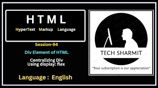 Centralizing Div in HTML Using display flex for Centering Horizontal and Vertical Session94 [upl. by Ahsilaf]