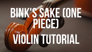 Violin Tutorial Binks Sake One Piece [upl. by Nortad]