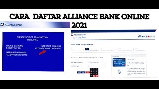 CARA DAFTAR ALLIANCE BANK ONLINE 2021 [upl. by Hgielah813]