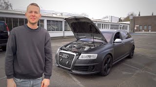 Billigster Audi RS6 ERSTE FAHRT nach dem Getriebeschaden über 2 Monate Arbeit [upl. by Mcnalley]