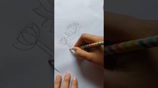 Simple drawing water lilies  shorts satysfying viralvideo art drawing shapla [upl. by Bili584]