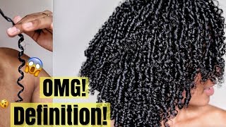 Defining Natural Hair with ZERO Frizz No Heat 😱  Finger Coils [upl. by Ias]