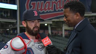 Connor Wong Postgame Interview on His 2 Home Run Day [upl. by Enaj]