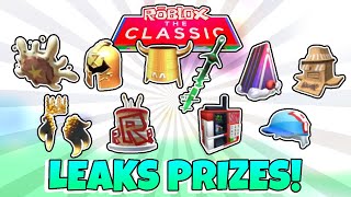 ROBLOX THE CLASSIC EVENT FINAL LEAKS ALL PRIZES  ROBLOX [upl. by Terbecki]