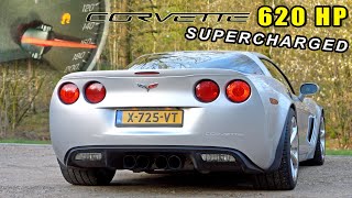 CORVETTE C6 SUPERCHARGED  260KMH  160MPH on AUTOBAHN amp SOUND [upl. by Airamasor]