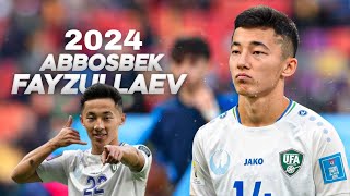 Abbosbek Fayzullayev terma jamoadagi top gollari 2024 uzbekistan uzbekiston futbol rek goal [upl. by Eiclek254]