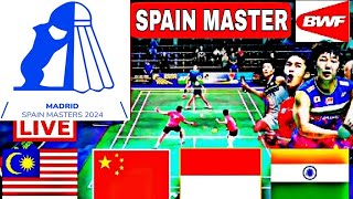 Spain Masters Live Badminton 2024  Day4 Round of 16  Spain Masters live Score All Court match [upl. by Vargas771]