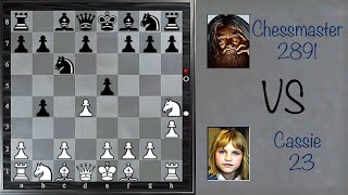 Chessmaster 9000  Smartest against the dumbest  Chessmaster 2891 vs Cassie 23 [upl. by Gianni]